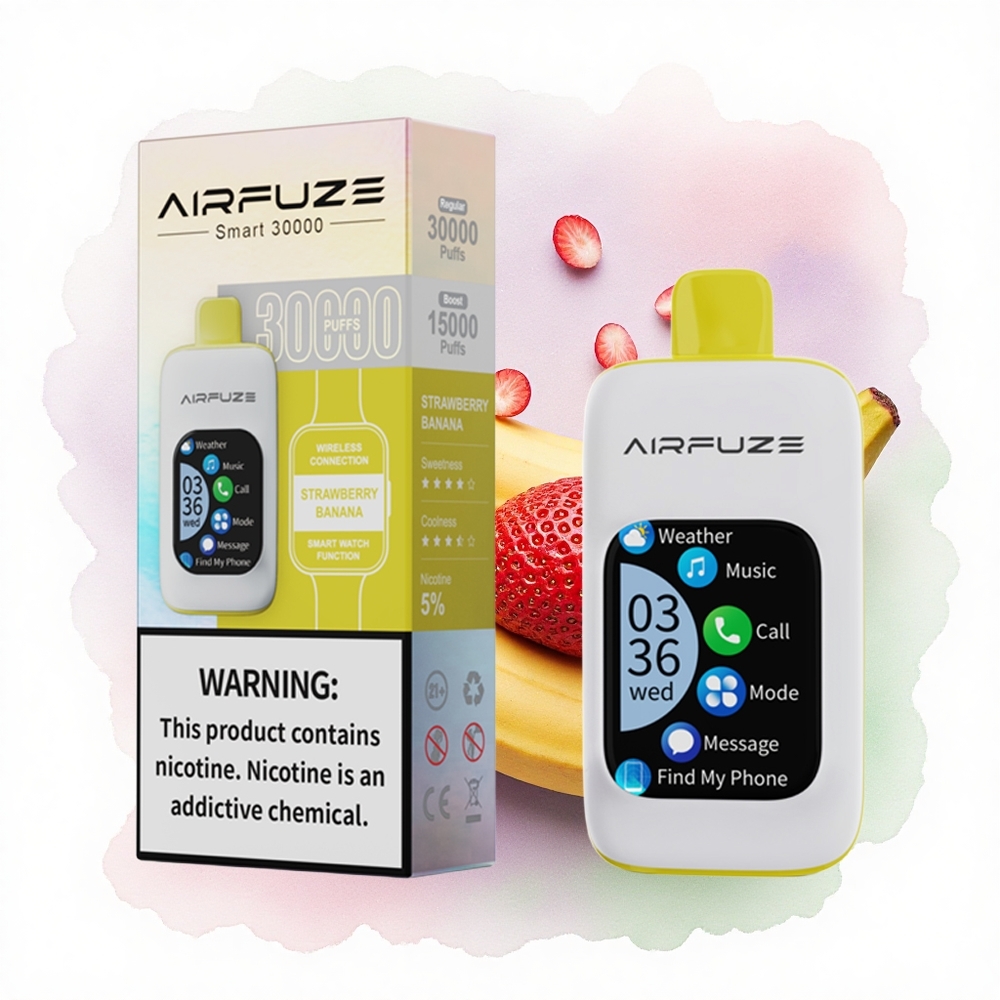 AirFuze Smart 30000 Puffs Aardbei Banaan 5 Nicotine 900mAh Type-C