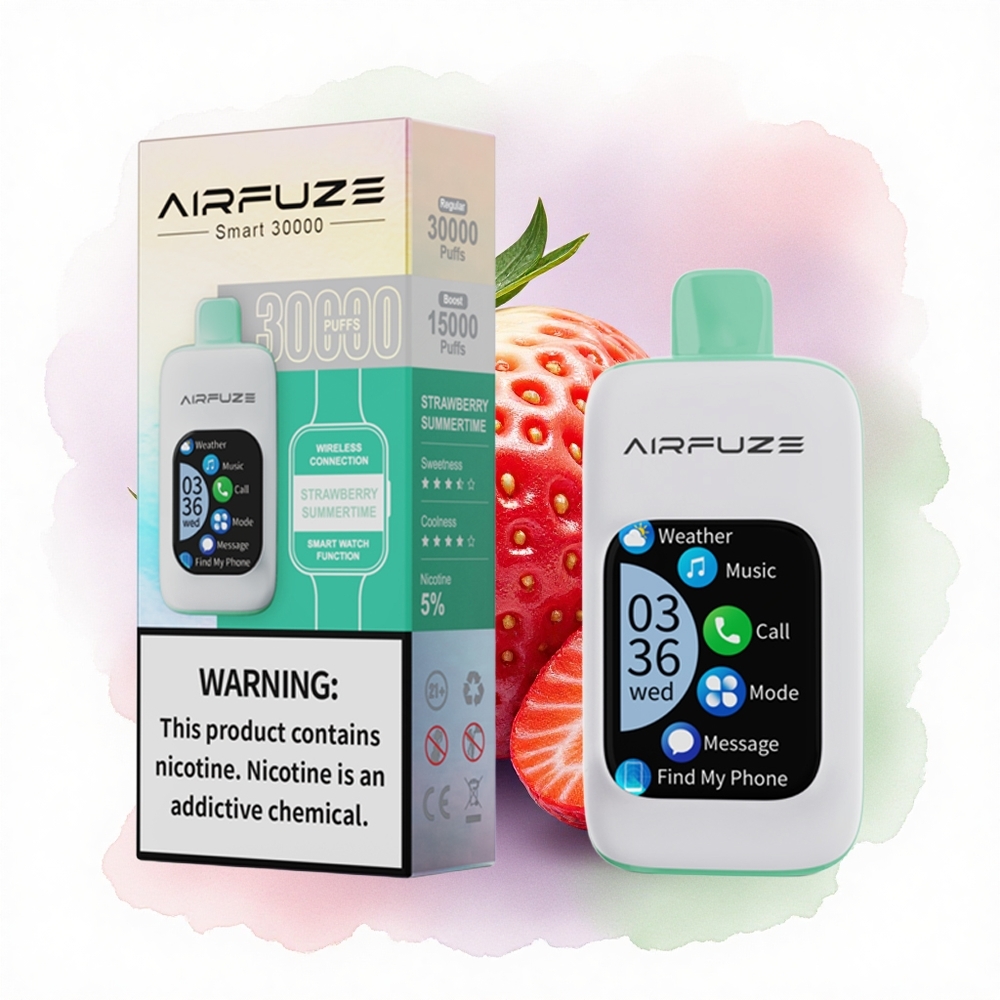AirFuze Smart 30000 Puffs Aardbeien Zomertijd 5 Nicotine 900mAh