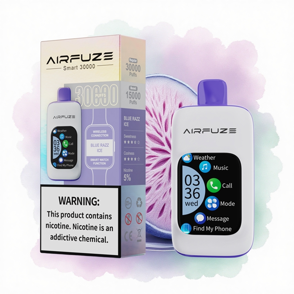 AirFuze Smart 30000 Puffs Blauwe Framboos IJs met 5 nicotine en 900mAh