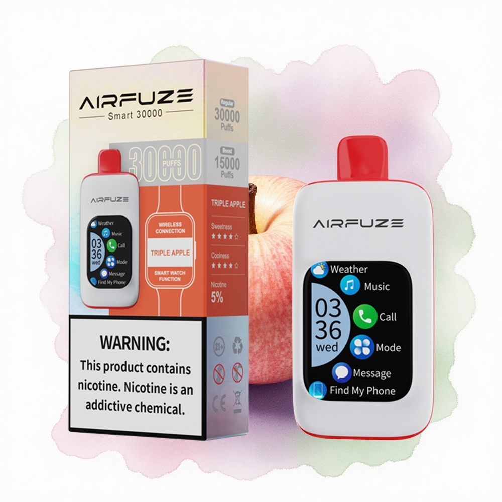 AirFuze Smart 30000 Puffs Drievoudige Appel 5 Nicotine 900mAh