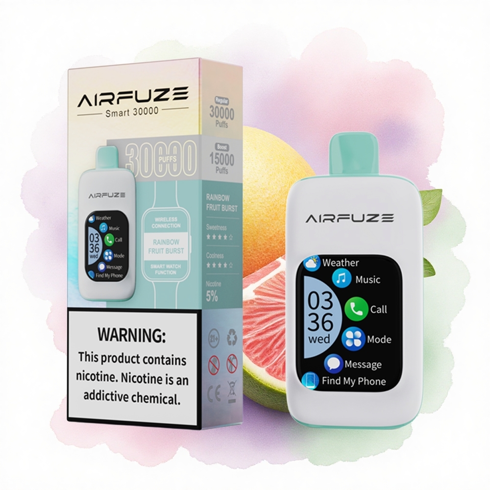 AirFuze Smart 30000 Puffs Regenboog Vruchtensmaak Explosie met 5 nicotine en 900mAh
