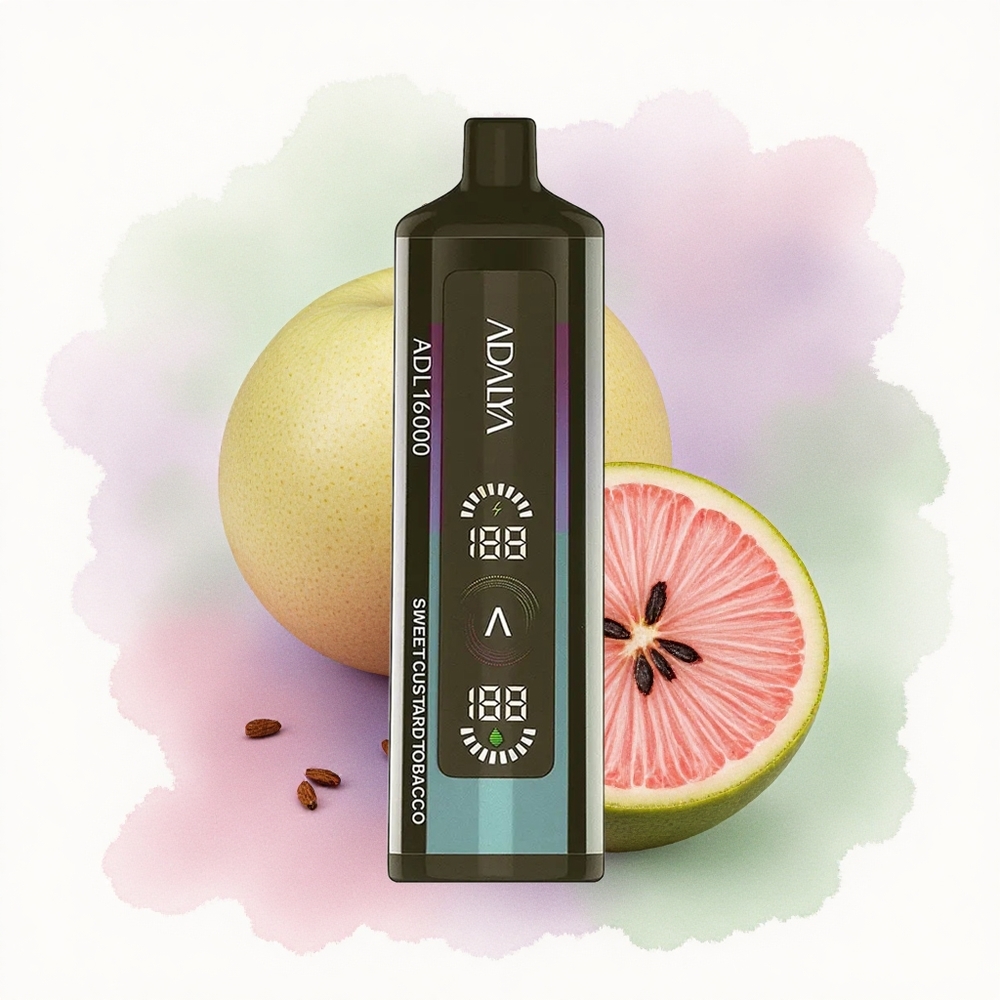 Adalya ADL 16000 PRO Puffs Zoete Custard Tabak met 2% nicotine en USB-C