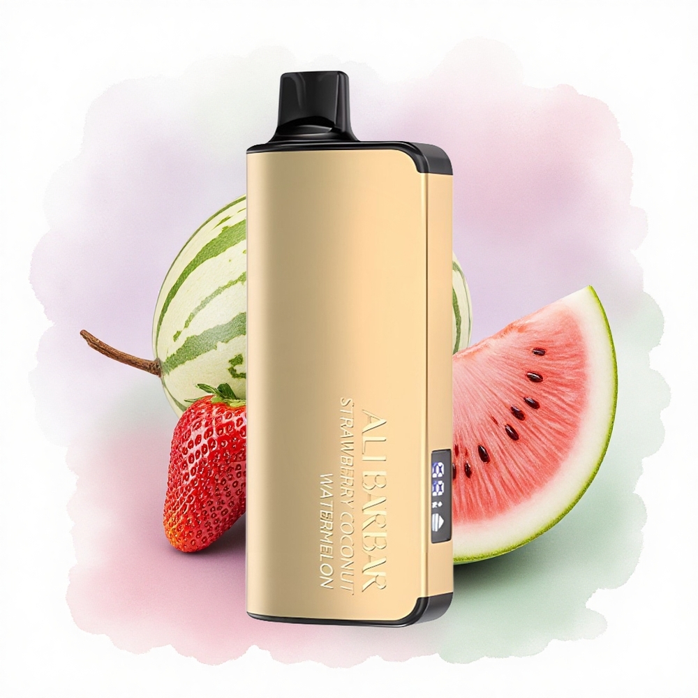 Alibarbar Ingot 9000 Puffs Aardbei Kokosnoot Watermeloen 2350mAh 22ml LED